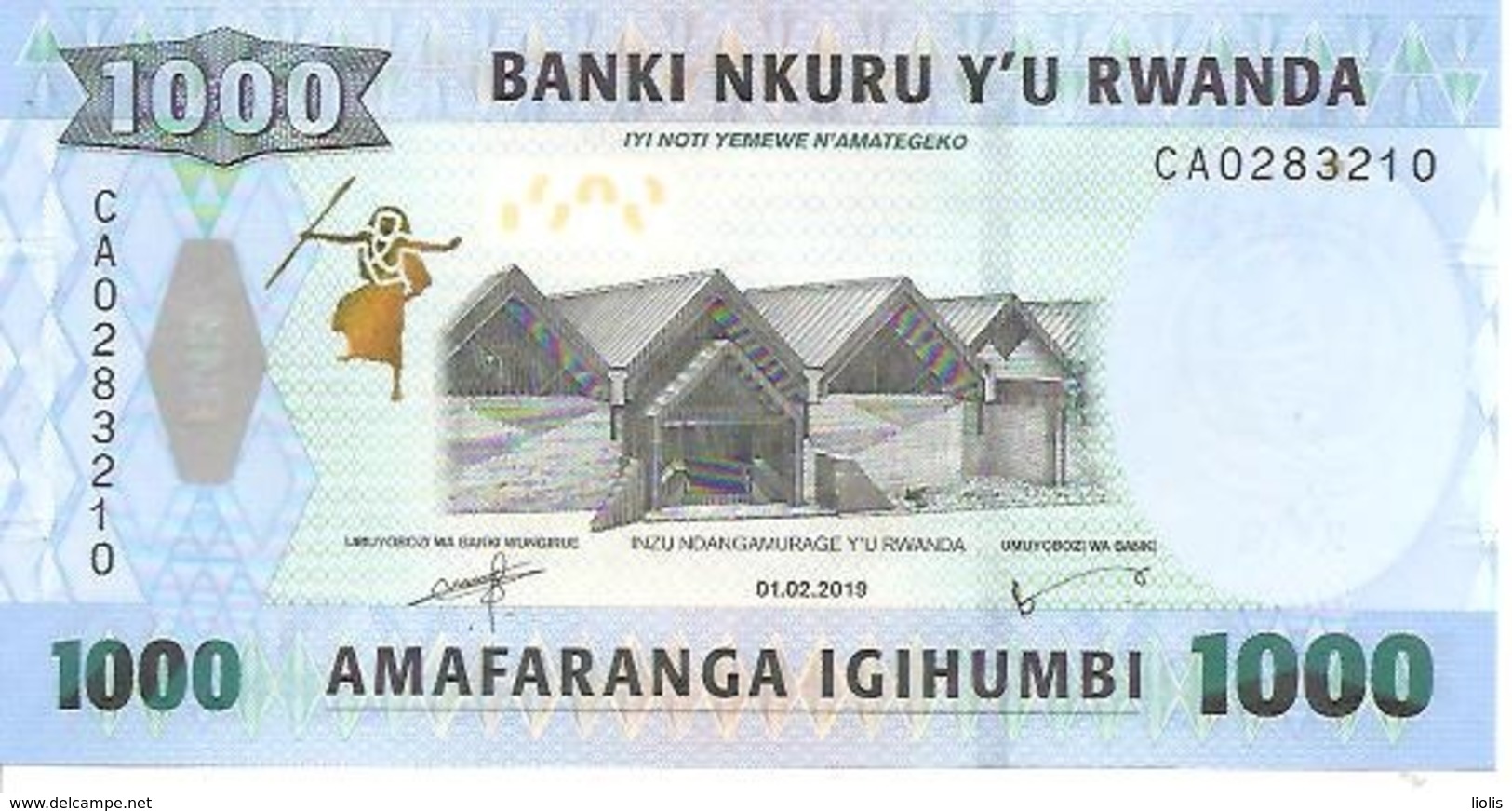 Rwanda  New  1000 Francs  2019  UNC - Ruanda
