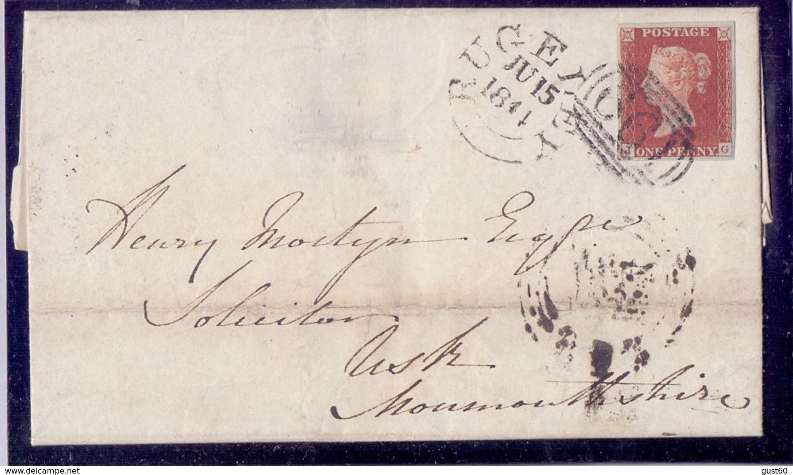Great Britain  PENNY RED 4 Margins SG 8 On Nice Letter June 15 Th 1844 Good Conditions   No Tears NEW PRICE - Covers & Documents
