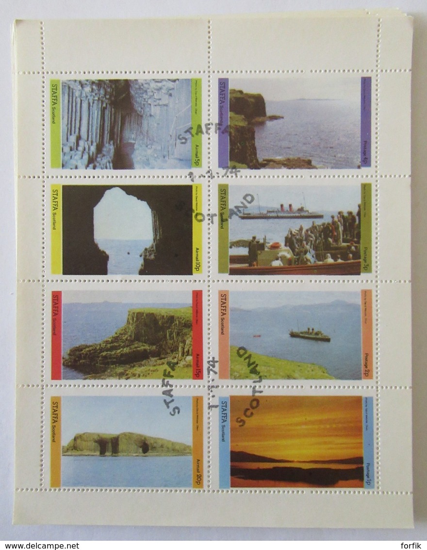 Stock De Bloc-feuillet Souvenirs - Suède, Oman, Ecosse, Nagaland - Années 1970 - Tous Complets - Par Multiples - Collections (without Album)