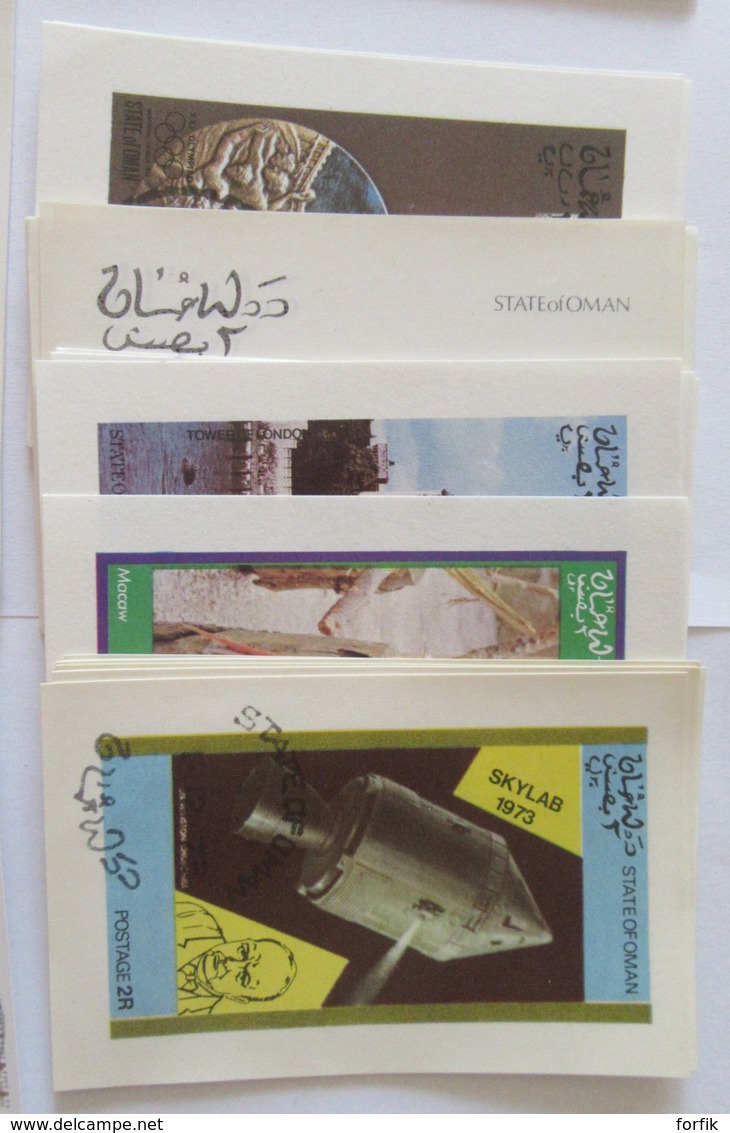 Stock De Feuillets Souvenir : Suède, Ecosse, Oman, Umm Al Qiwain, Etc... - Par Multiples - Années 1970 - Colecciones (sin álbumes)