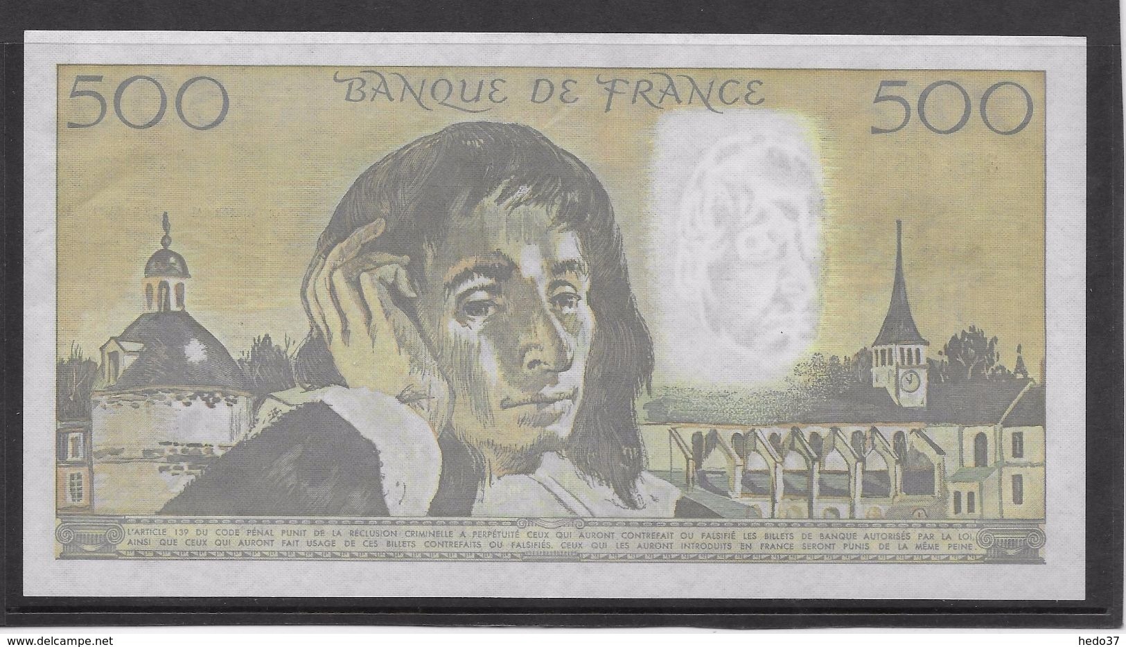 France 500 Francs Pascal - SPL - 3-10-1991 - Fayette 71-48 - 500 F 1968-1993 ''Pascal''