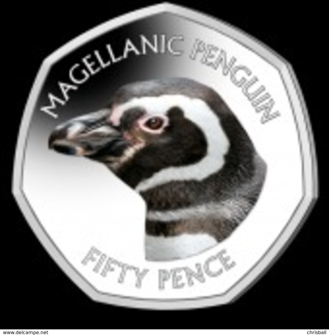 Falkland Island 50p Coin Magellanic Penguin Diamond Finish Uncirculated - Falklandeilanden