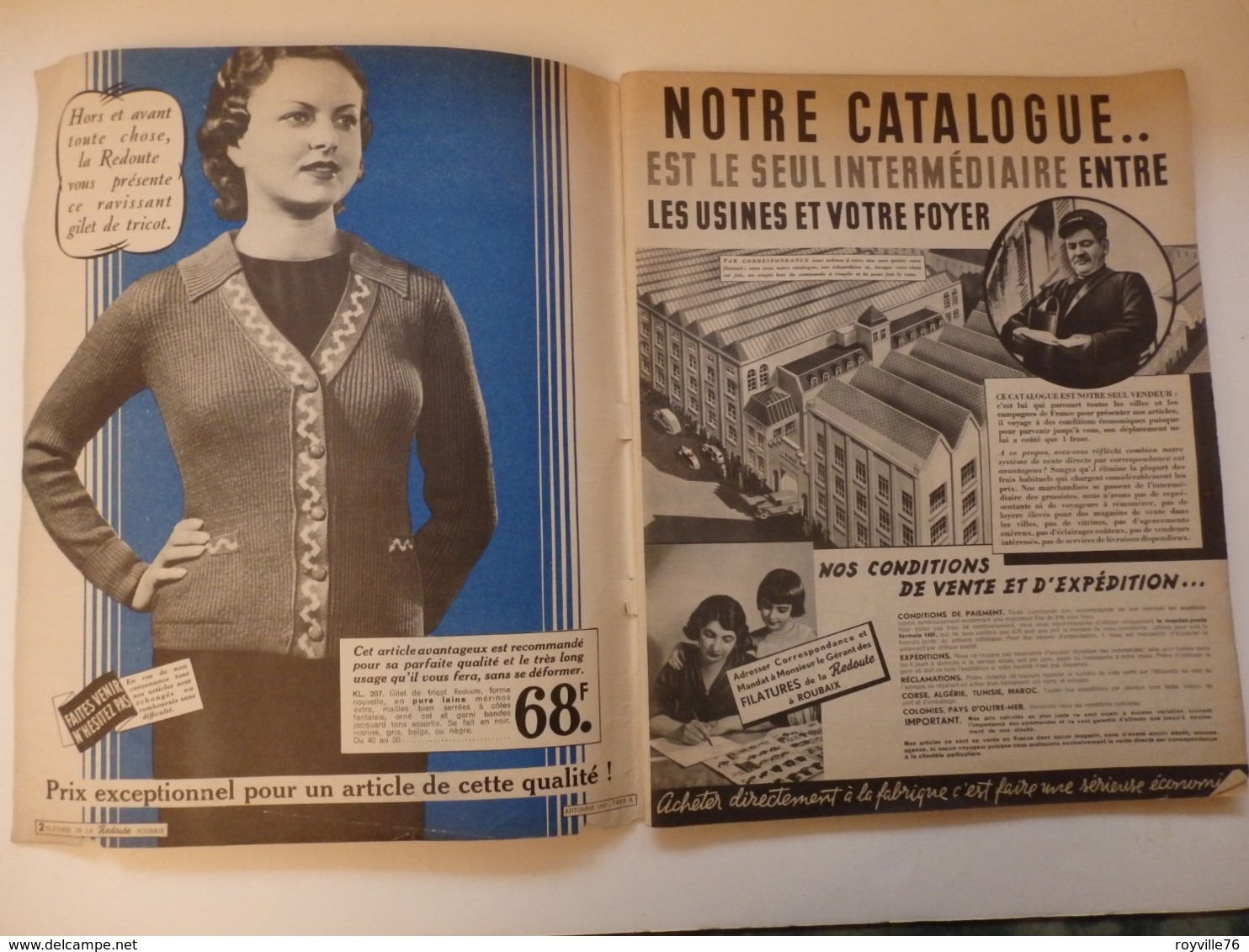 Catalogue Filature De La Redoute à Roubaix (59). - Catalogues