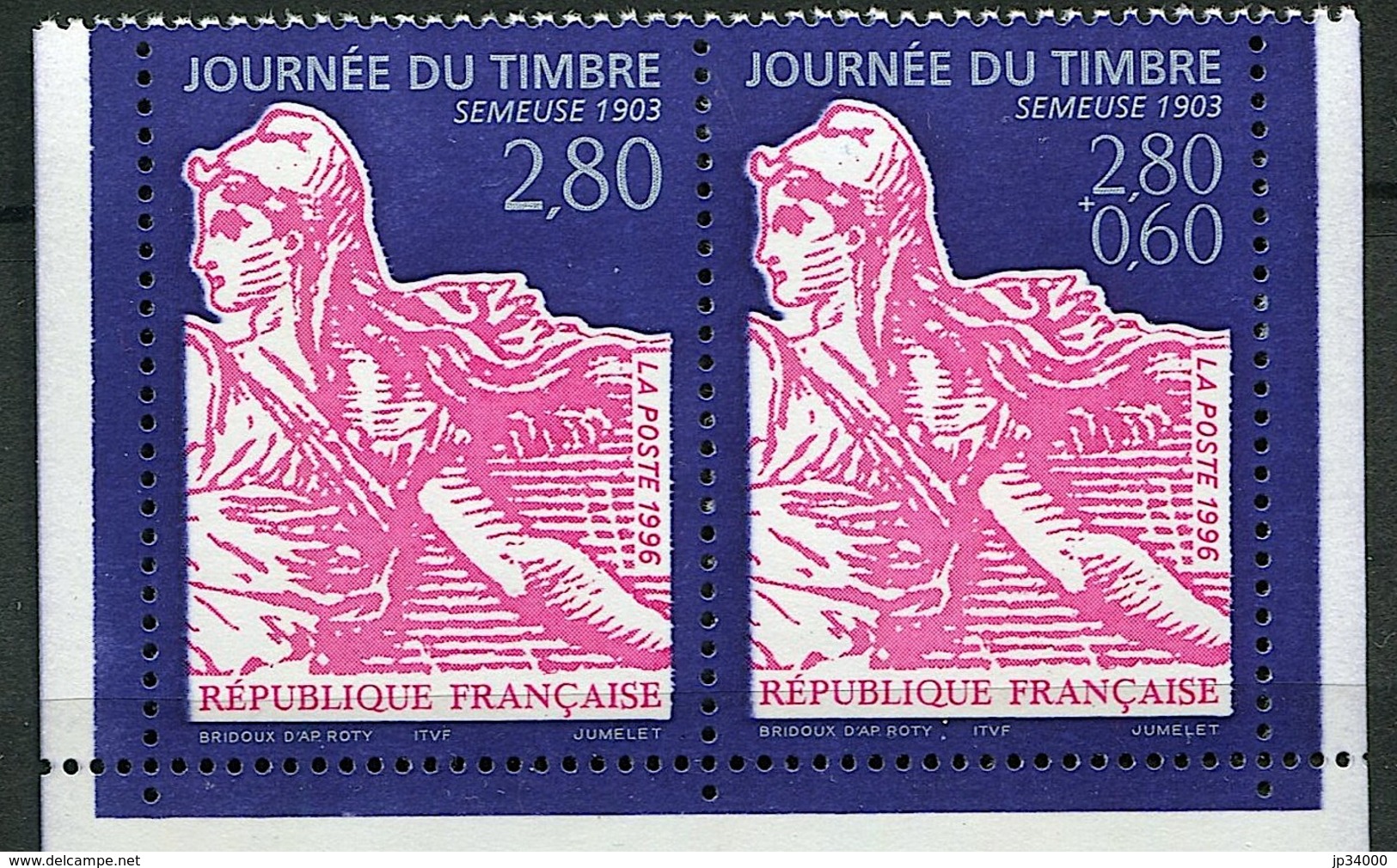 FRANCE Yvert 2991A Issu Du Carnet BC2992, (Yvert 2991+2990a) Journée Du Timbre 1996. Neuf Sans Charnière. MNH. - Neufs