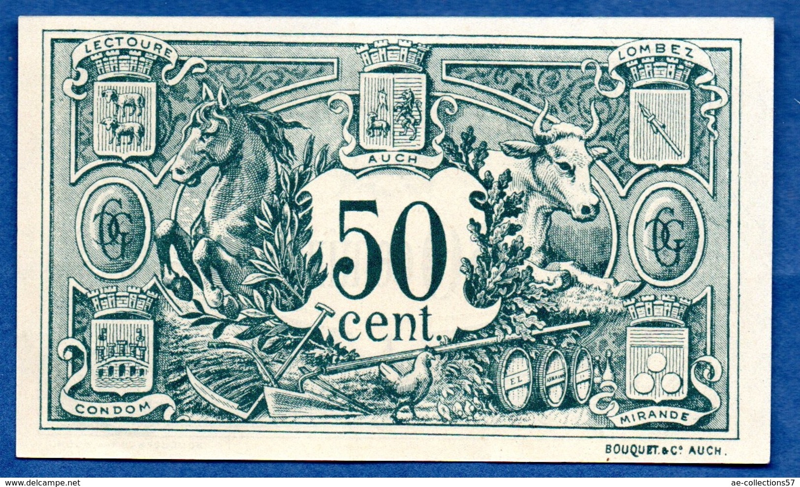 Gers -  50 Centimes  --  18 Nov 1914     -  état  UNC - Chambre De Commerce