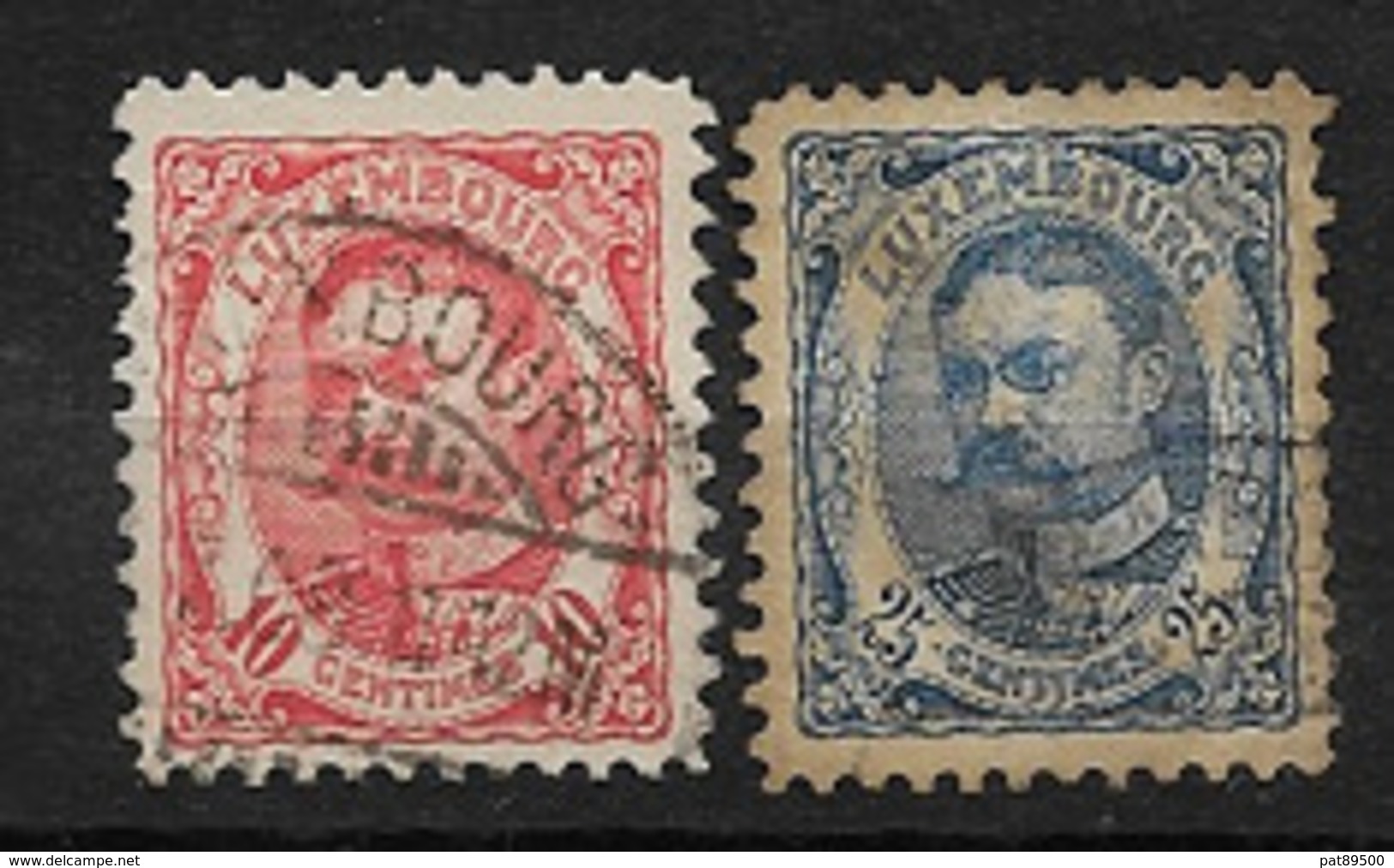 LIQ./ /LUXEMBOURG 1906 / 2 Timbres Oblitérés YT N° 74 Et 78 - 1906 William IV