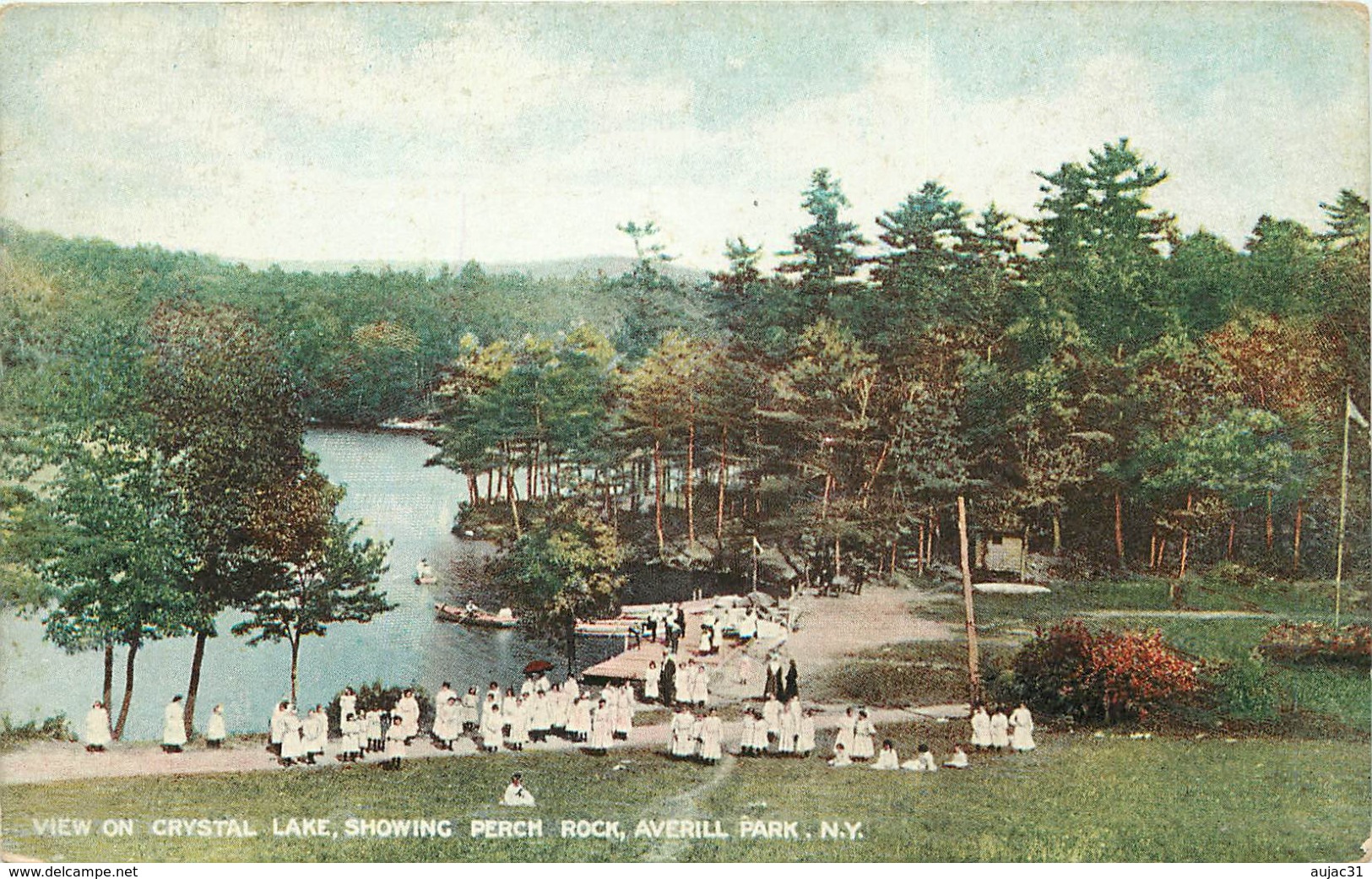 Etats-Unis - New York City - View On Crystal Lake - Showing Perch Rock - Averill Park - état - Parken & Tuinen