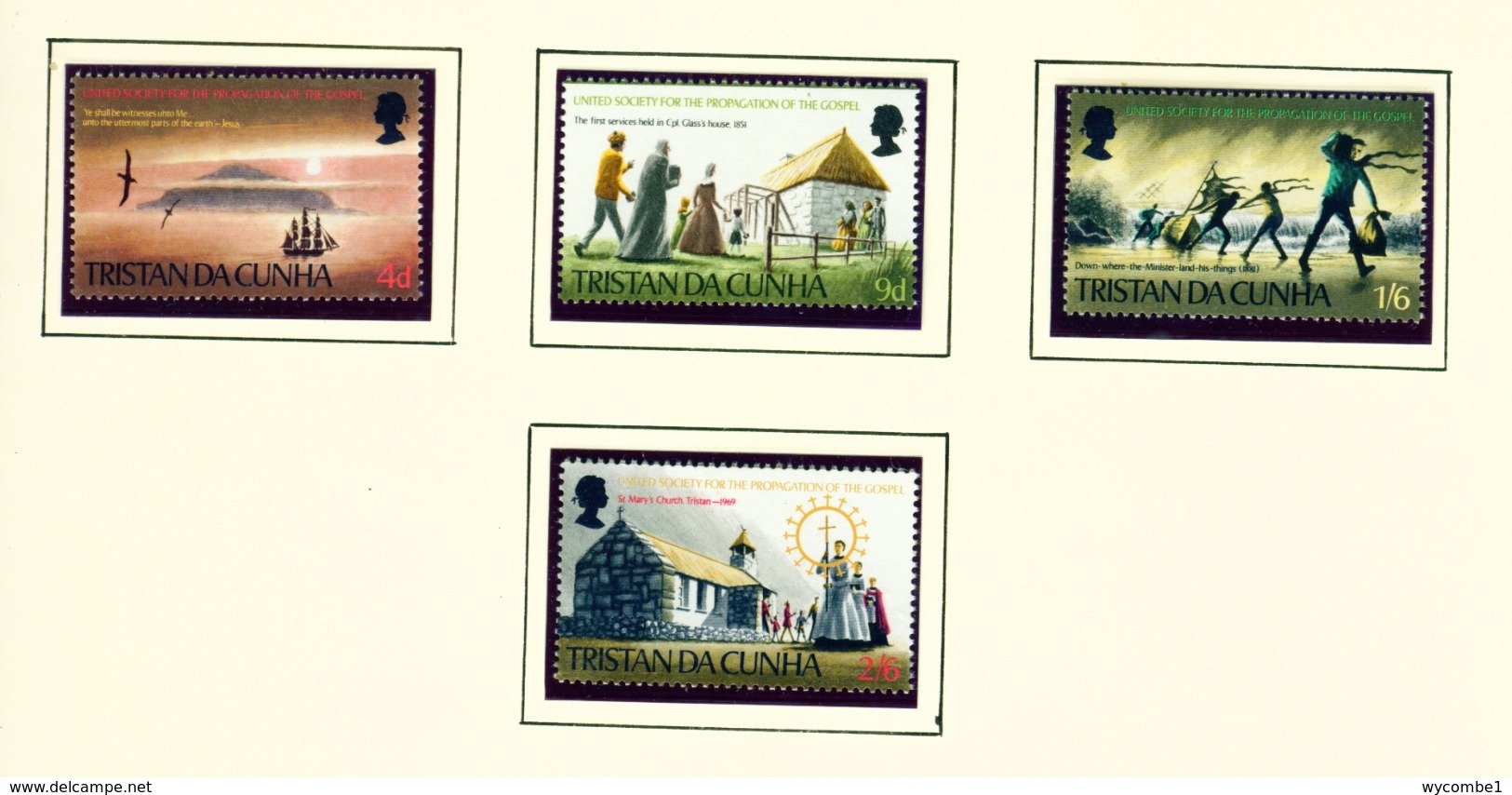 TRISTAN DA CUNHA  - 1969 Gospel Propagation Set Unmounted/Never Hinged Mint - Tristan Da Cunha