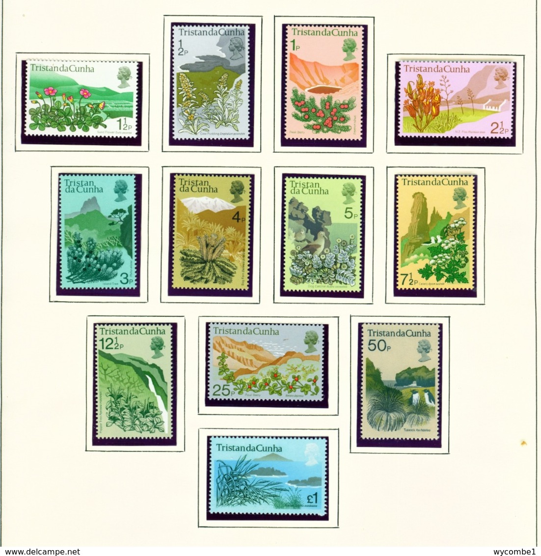 TRISTAN DA CUNHA  - 1972 Flowering Plant Definitives Set Unmounted/Never Hinged Mint - Tristan Da Cunha