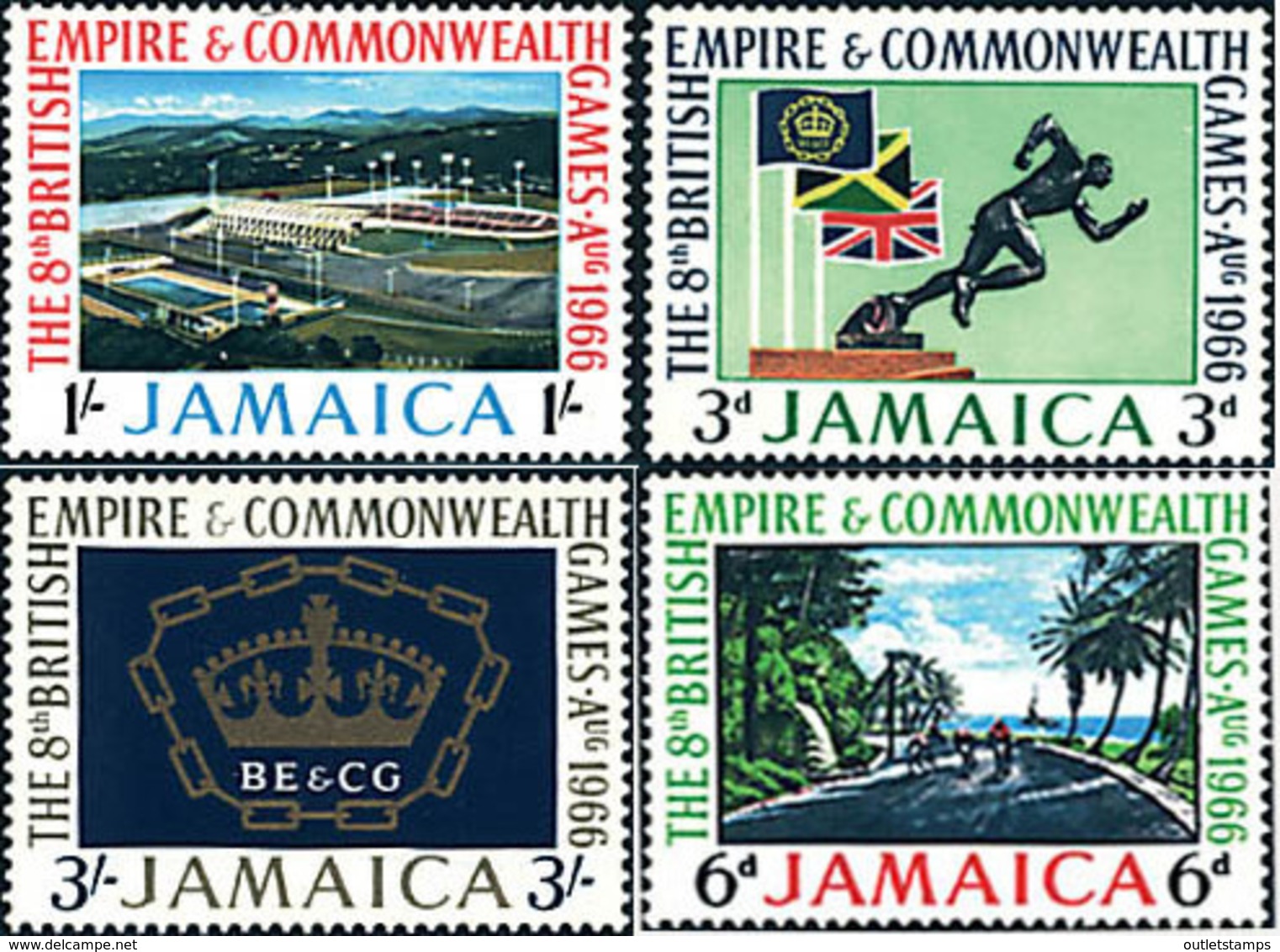 Ref. 42280 * NEW *  - JAMAICA . 1966. 8th COMMONWEALTH GAMES IN KINGSTON. 8 JUEGOS DEPORTIVOS DE LA COMMONWEALTH EN KING - Jamaica (1962-...)