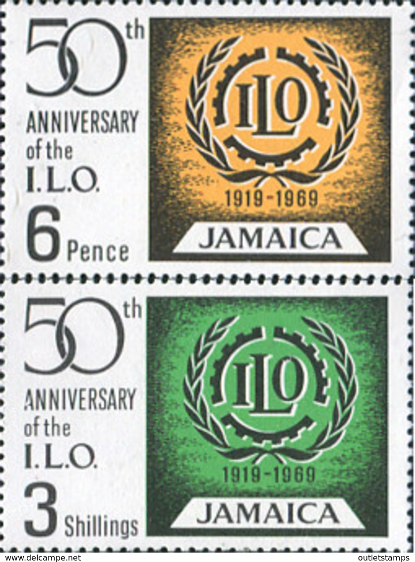 Ref. 175971 * NEW *  - JAMAICA . 1969. 50TH ANNIVERSARY OF THE INTERNATIONAL LABOUR ORGANIZATION (ILO)	. 50 ANIVERSARIO - Jamaica (1962-...)