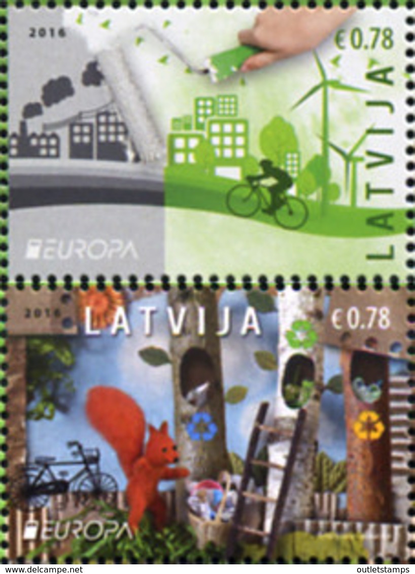 Ref. 367030 * NEW *  - LATVIA . 2016. EUROPA CEPT 2016 - ECOLOGIA EN EUROPA - PIENSA EN VERDE - Letonia