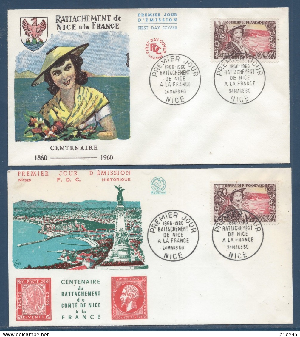 France - FDC - Premier Jour - Rattachement De Nice A La France - 1960 - 1960-1969