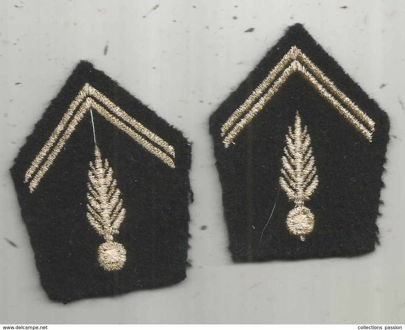 écusson Tissu , Militaria   , 2 Scans , LOT DE 2 - Patches