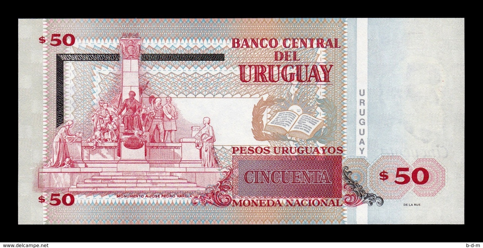 Uruguay 50 Pesos Uruguayos  2011 Pick 87b De La Rue SC UNC - Uruguay