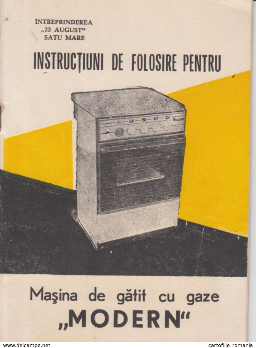 Romania - Instructions Book For The Gas Cooker - Satu Mare 21 Pages, Unused, Illustrated Edition - Praktisch