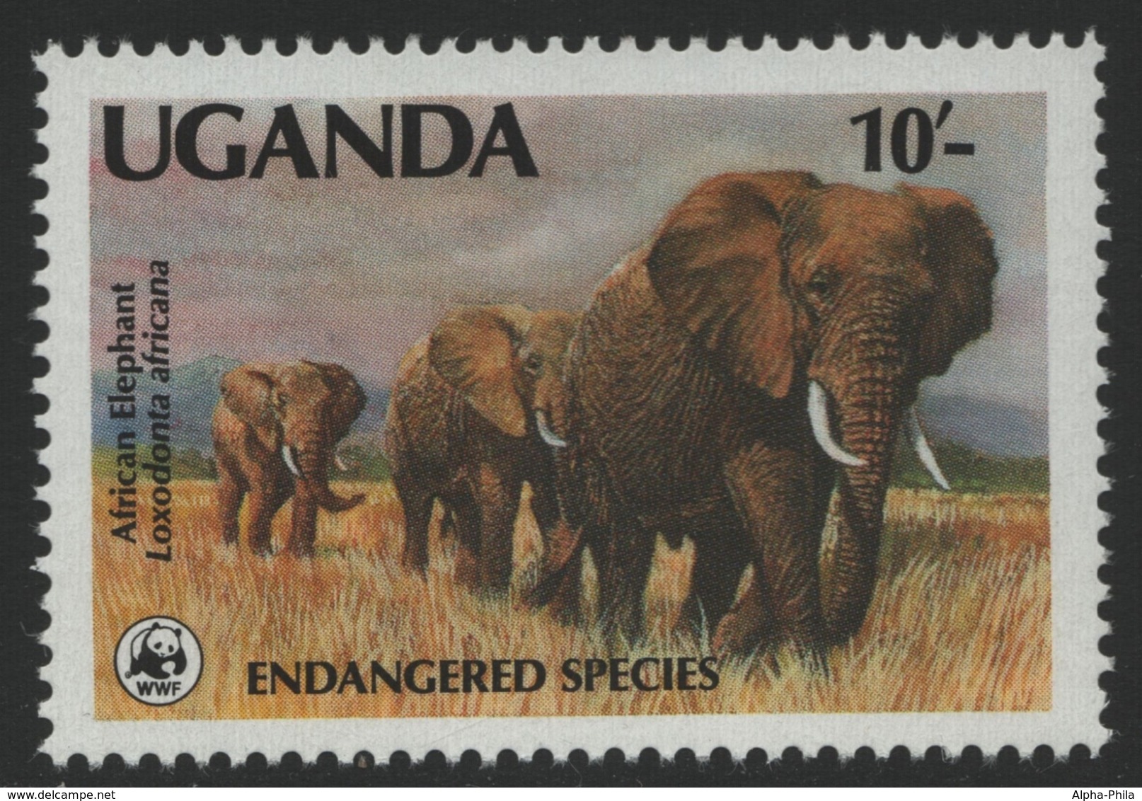 Uganda 1988 - Mi-Nr. A 601 ** - MNH - Elefant / Elephant (II) - Uganda (1962-...)