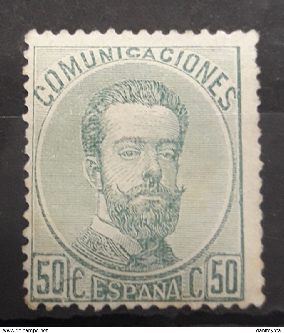 ESPAÑA.  EDIFIL 126 (*)  50 CT VERDE AMADEO I.  CATÁLOGO  90 € - Unused Stamps