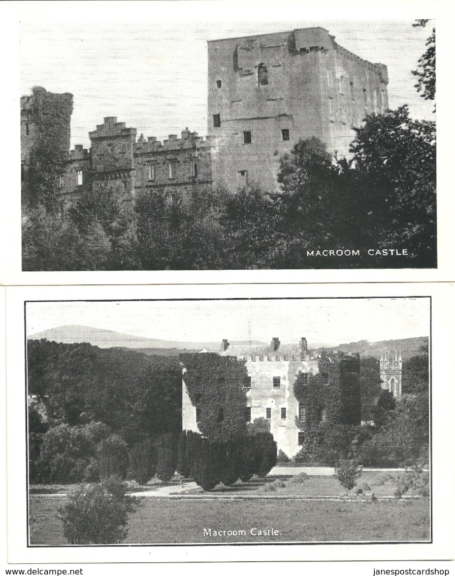 TWO POSTCARDS MACROOM CASTLE - COUNTY CORK - Cork