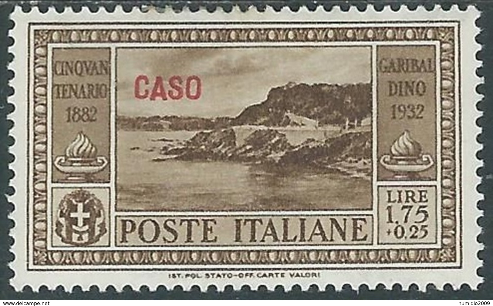 1932 EGEO CASO GARIBALDI 1,75 LIRE MH * - RB9-6 - Egeo (Caso)