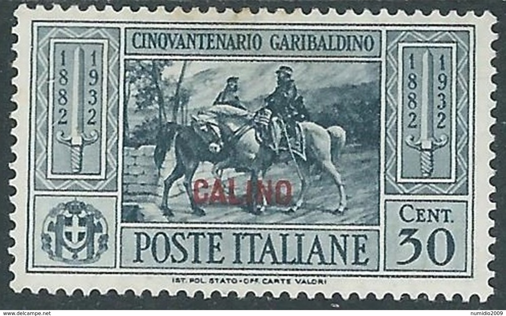 1932 EGEO CALINO GARIBALDI 30 CENT MH * - RB9-4 - Aegean (Calino)