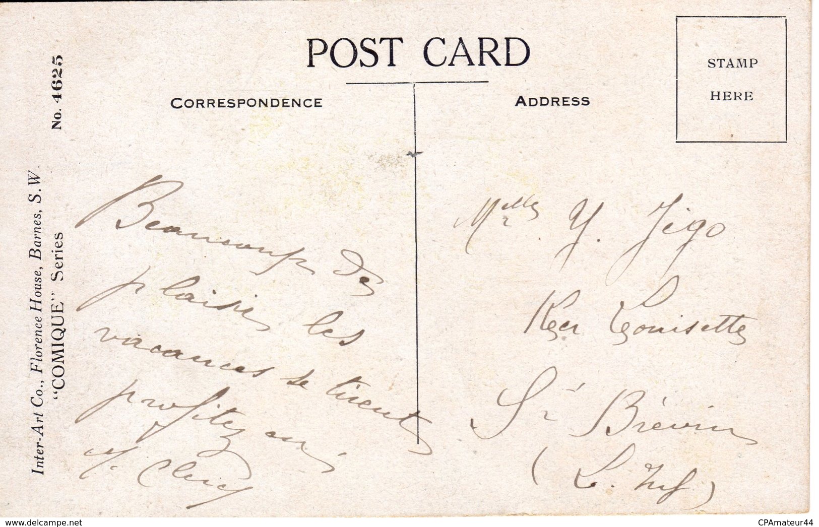 Florence House, Barnes, S.W "COMIQUE" Series 4625  Chats - 1900-1949