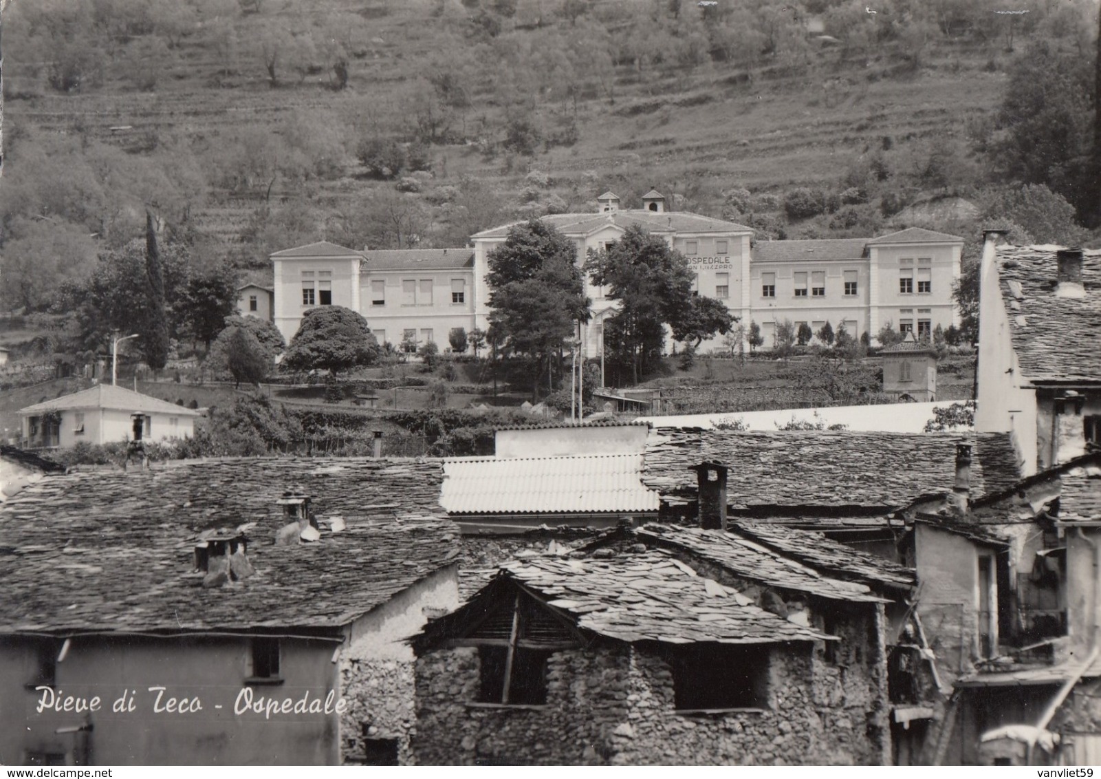 PIEVE DI TECO-IMPERIA-OSPEDALE-CARTOLINA VERA FOTOGRAFIA NON VIAGGIATA ANNO 1950-1958 - Imperia