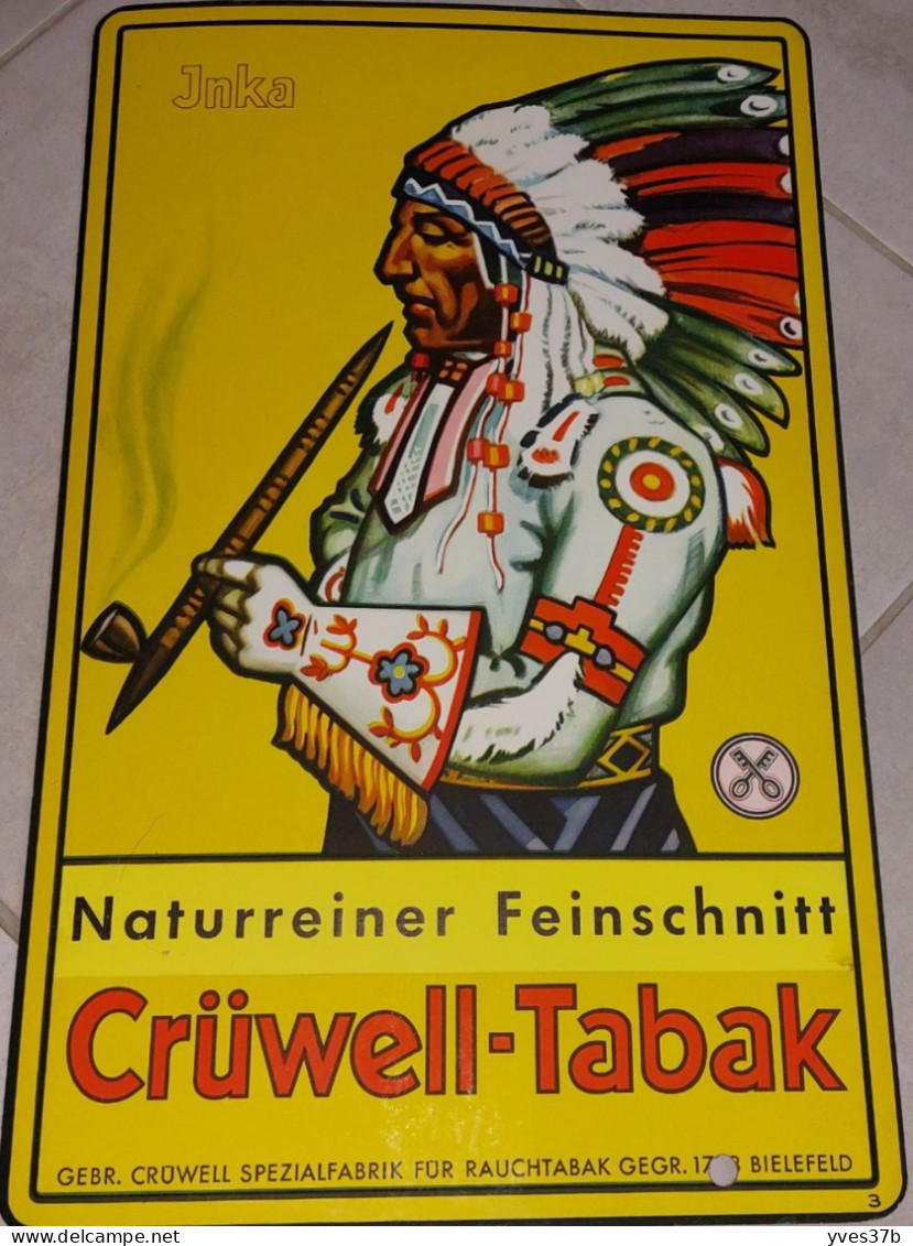 RARE Décalcomanie Cruwel-Tabak Indien- Année 1935 - 12x20 - Neuf - Etat Superbe - Reclame