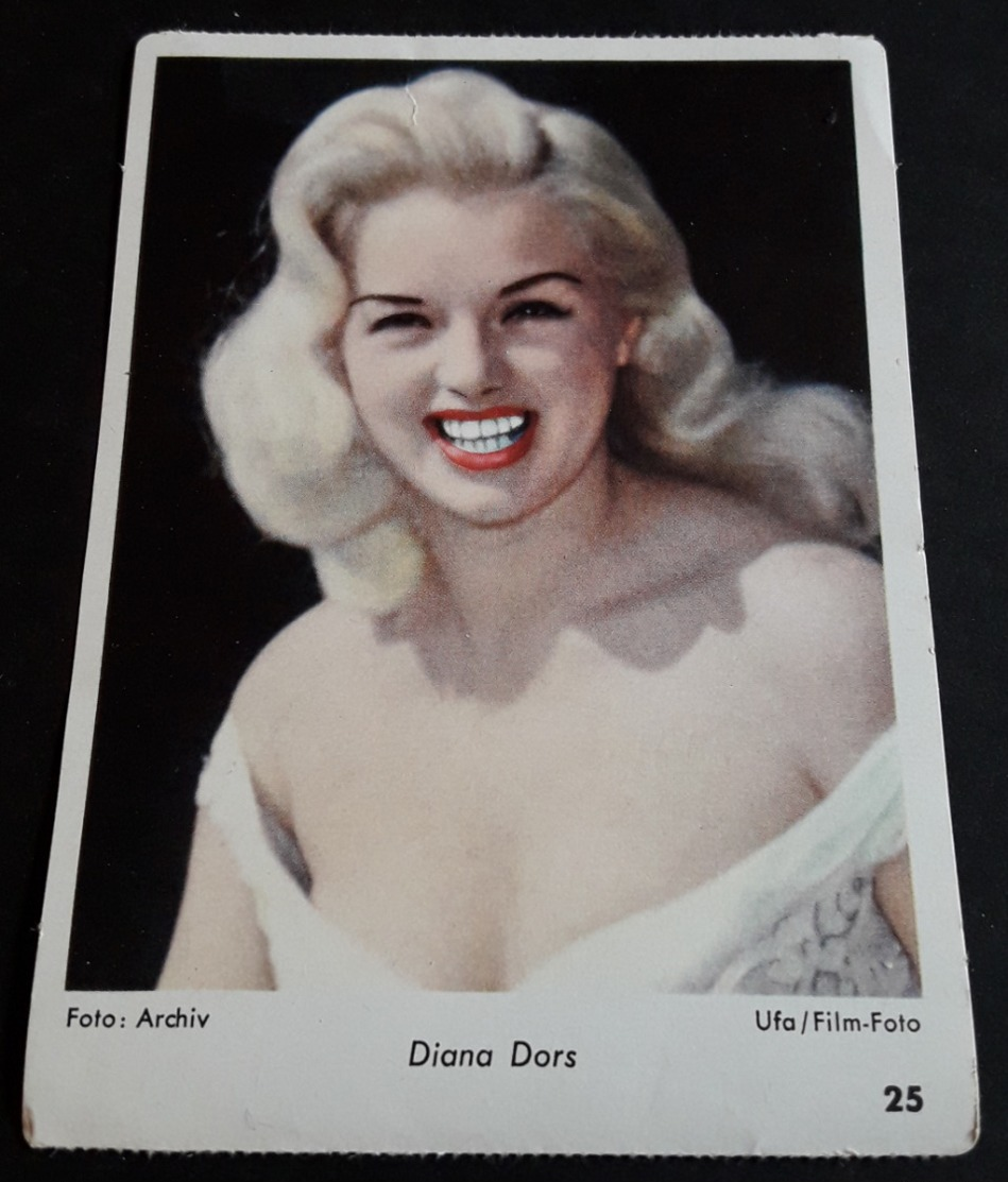 DIANA DORS # Altes Sammelbild / Vintage Photo-Karte - Ca. 9 X 13 Cm # [19-4233] - Fotos