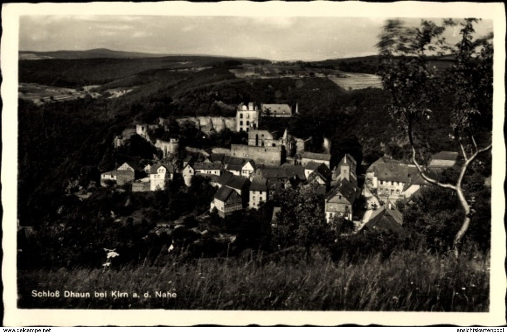 Cp Kirn An Der Nahe In Rheinland Pfalz, Blick Zum Schloss Dhaun Mit Umgebung - Sonstige & Ohne Zuordnung