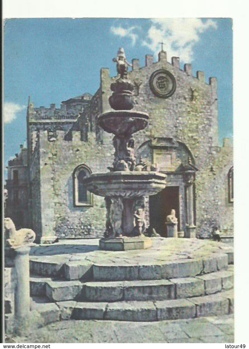 TAORMINA II DUOMO  AVEC 2 TIMBRES POSTE VATICANE 1956ENVOYER PAR   POSTE DU VATICAN AVEC CACHET VATICAN - Autres & Non Classés