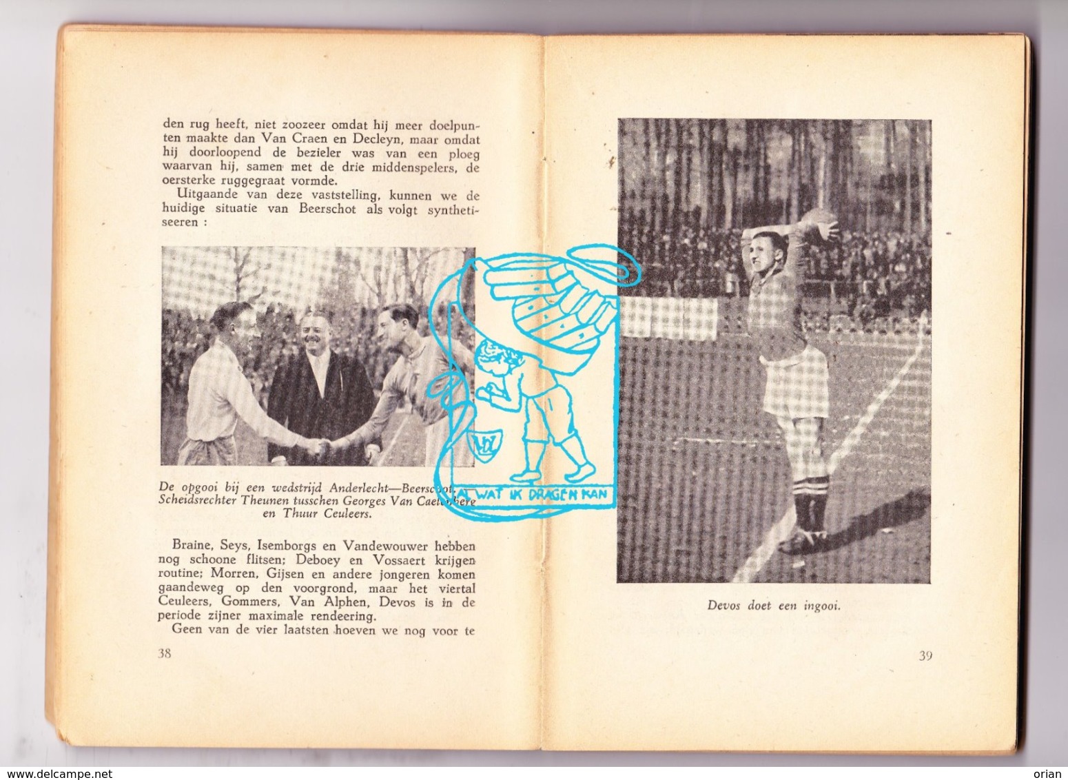 Voetbal Football WO II - Boek 'Voetballers van heden' - Belgische Competitie 1942-43 / Anekdotes Foto's Klassement
