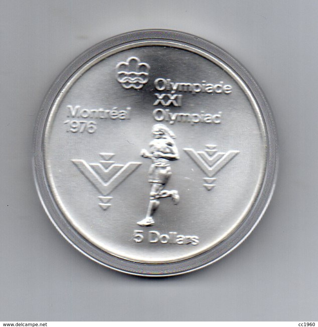 Canada - 1975 - 5 Dollari - XXI^ Olimpiadi Di Montreal Del 1976- Argento 925 - Peso 24,3 Grammi - In Capsula - (MW2628) - Canada