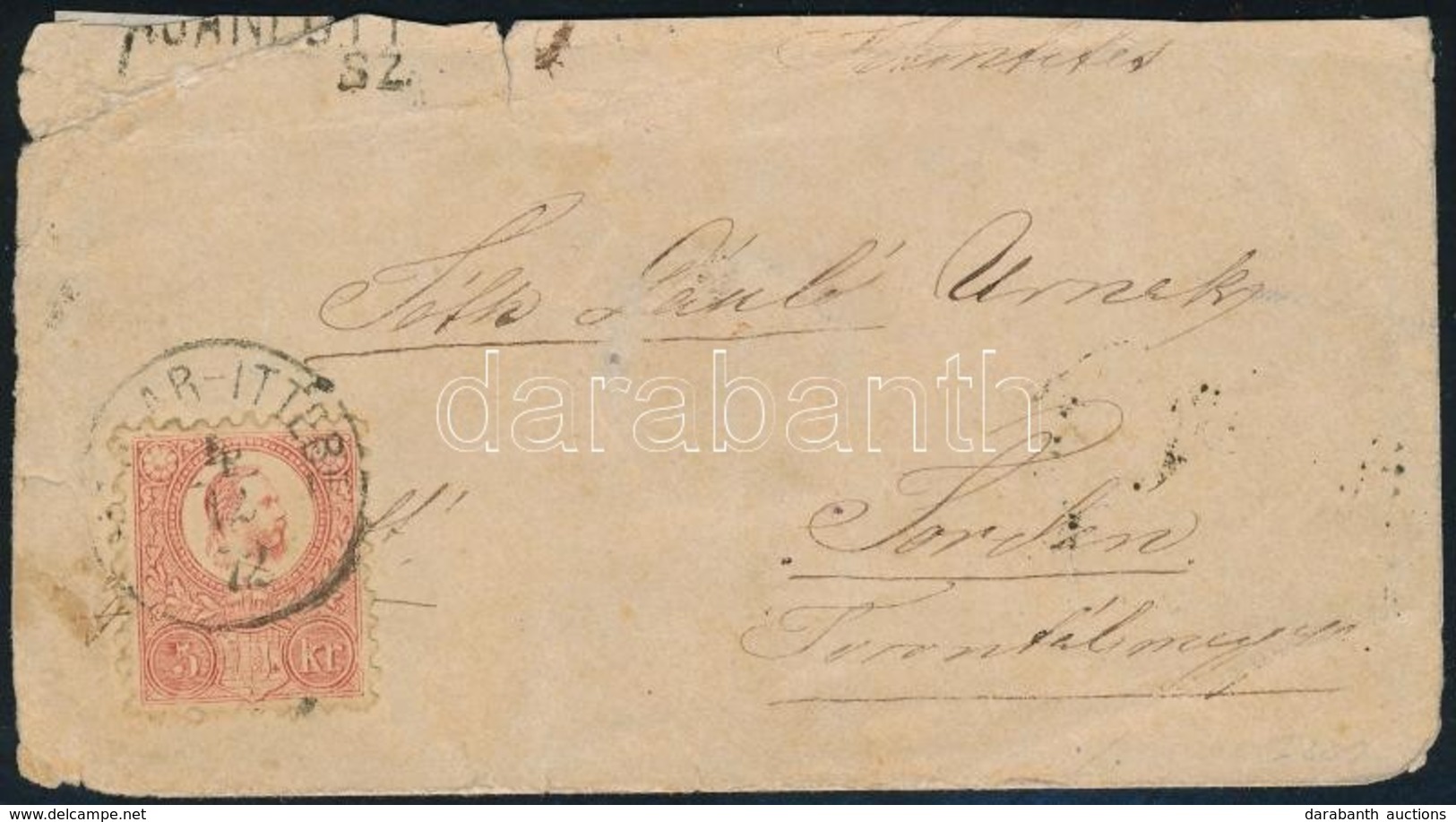 1872 Ajánlott Levél Réznyomat 5kr + 4 X 2kr Bérmentesítéssel (1 Bélyeg Hiányzik) 'MAGYAR-ITTEBE' - Sonstige & Ohne Zuordnung