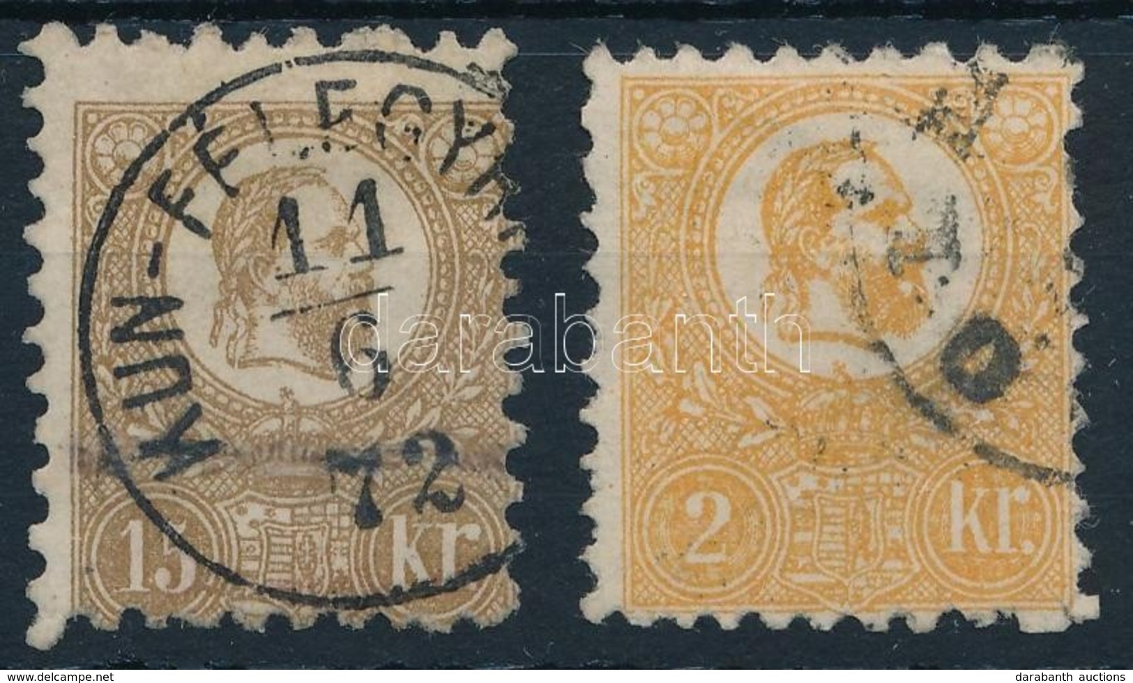 O 1871 Kőnyomat 2kr, 15kr II. O. - Sonstige & Ohne Zuordnung