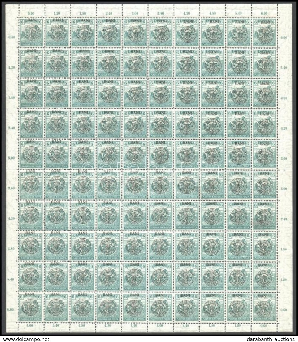 ** Kolozsvár 1919 Arató 6f Teljes Hajtott ív, Szép állapotban, Bodor Vizsgálójellel - Otros & Sin Clasificación