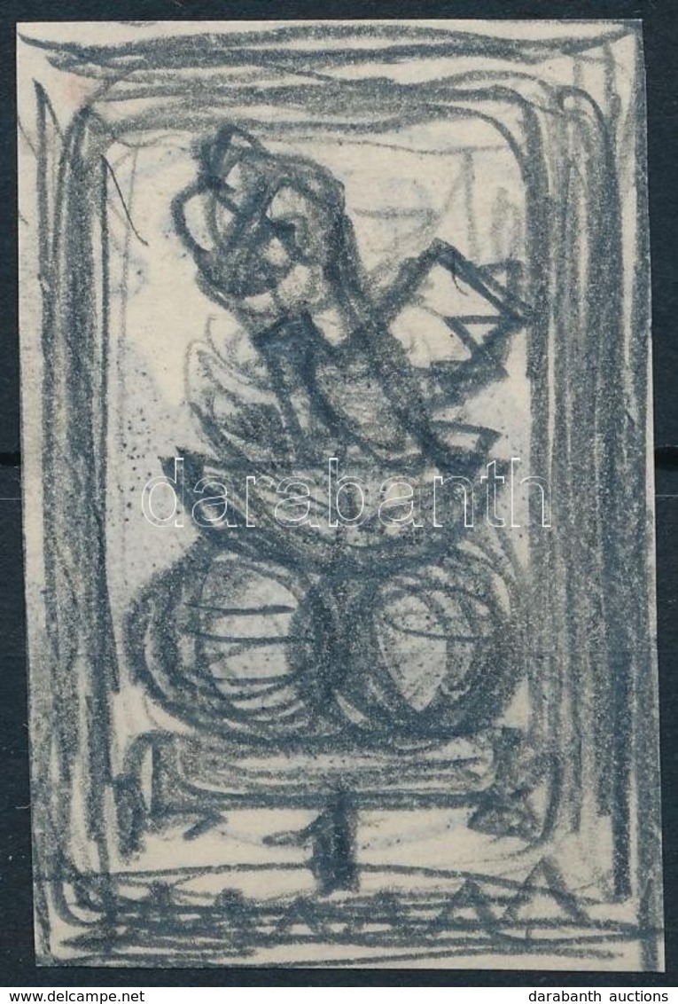 ~1947 Konecsni György Bélyegterv Vázlata / Stamp Essay Of Gy. Konecsni - Otros & Sin Clasificación