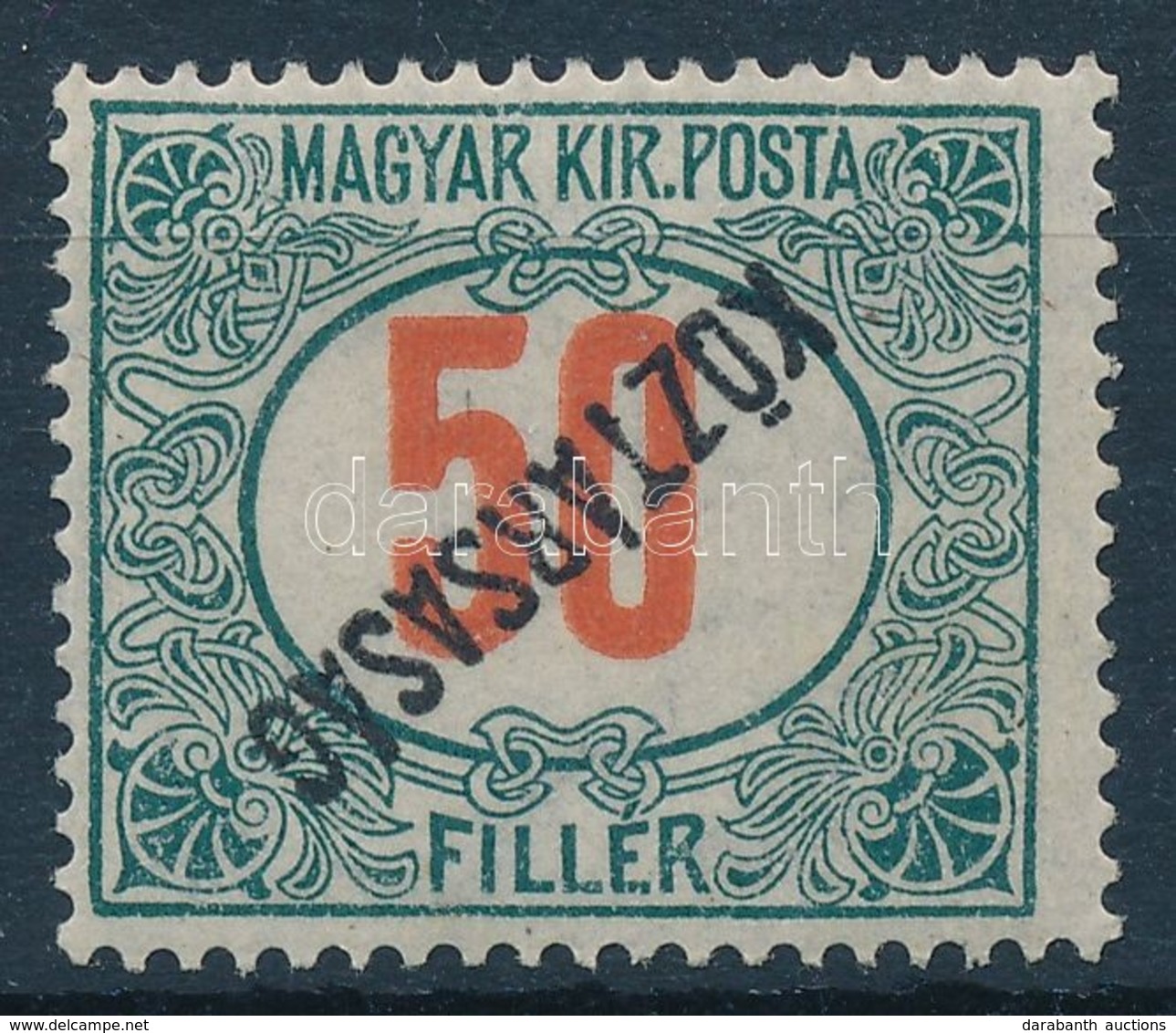 * 1919 Köztársaság Portó 50f Fordított Felülnyomás (**20.000) - Otros & Sin Clasificación