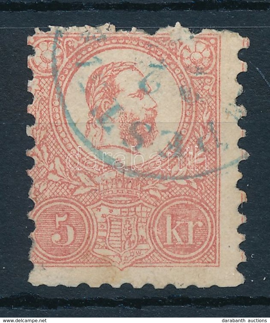 O 1871 Kőnyomat 5kr 'PEST / (BRIEFSAMMLUNG N)o 15' (Gudlin 500 Pont) (foghibák / Perf. Faults.) - Otros & Sin Clasificación