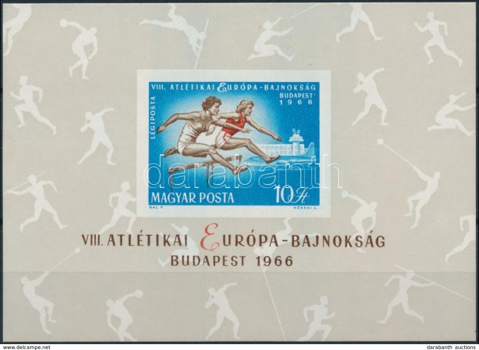 ** 1966 Atlétikai Európa-Bajnokság Vágott Blokk (4.000) - Otros & Sin Clasificación