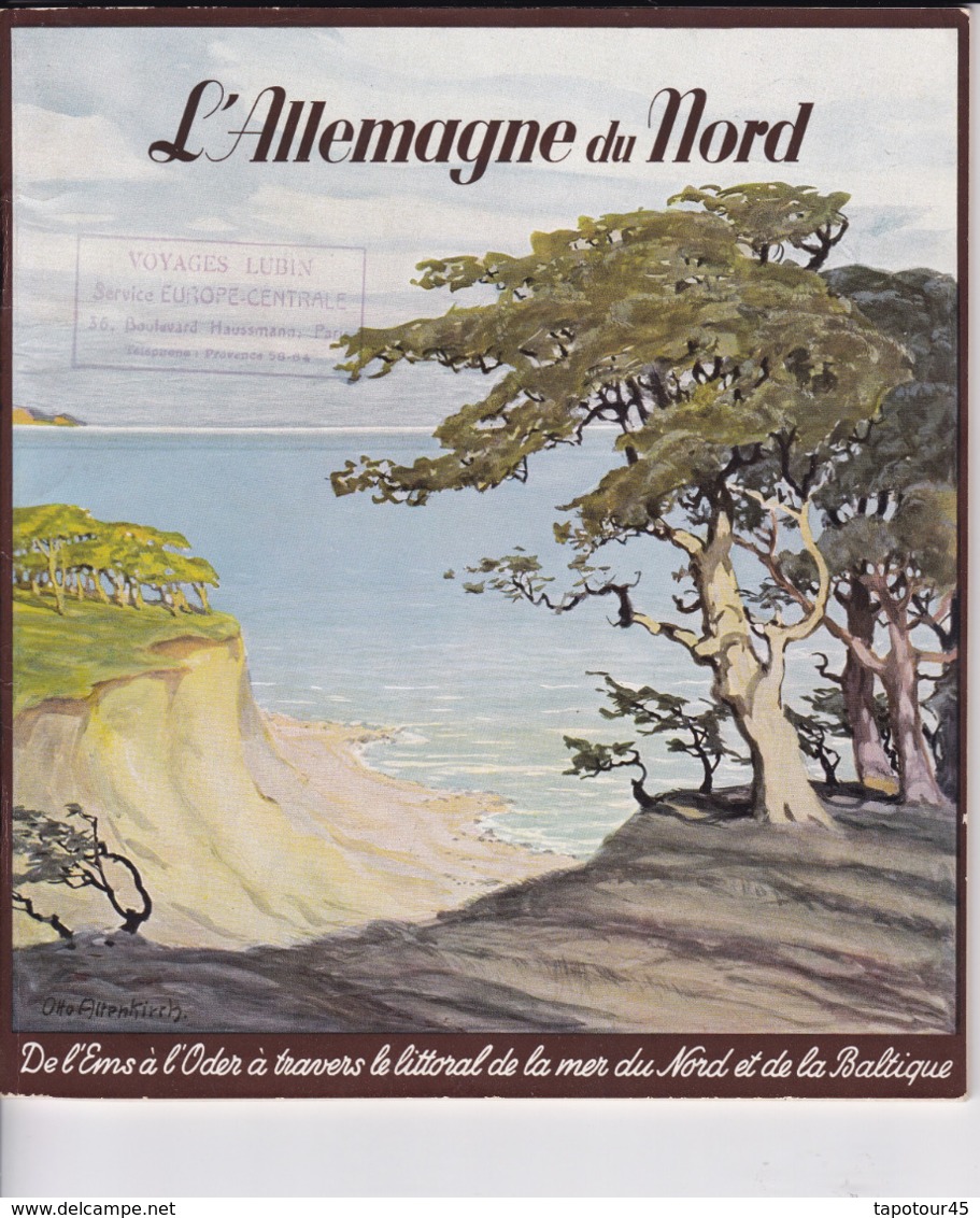 Cl 8) Publicités > Dépliants Touristiques >L'Allemagne Du Nord  En  Fra.  En 1936  (Fo  21 X 20) 96 Pages Avec Carte - Dépliants Touristiques