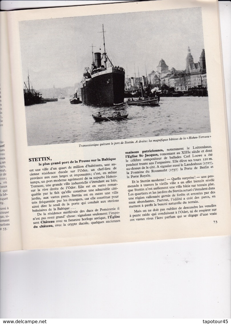 Cl 8) Publicités > Dépliants Touristiques >L'Allemagne Du Nord  En  Fra.  En 1936  (Fo  21 X 20) 96 Pages Avec Carte - Dépliants Touristiques