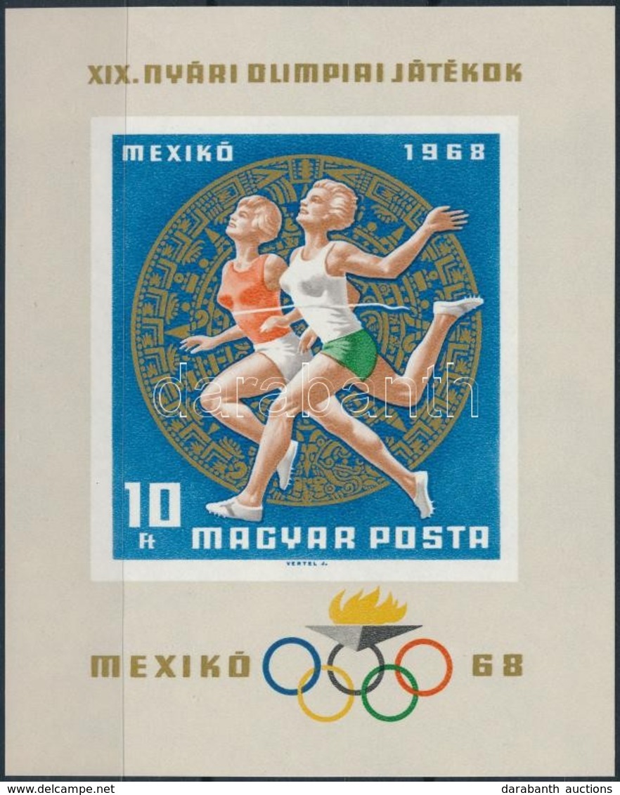 ** 1968 Olimpia (III.) - Mexikó Vágott Blokk (4.500) - Otros & Sin Clasificación