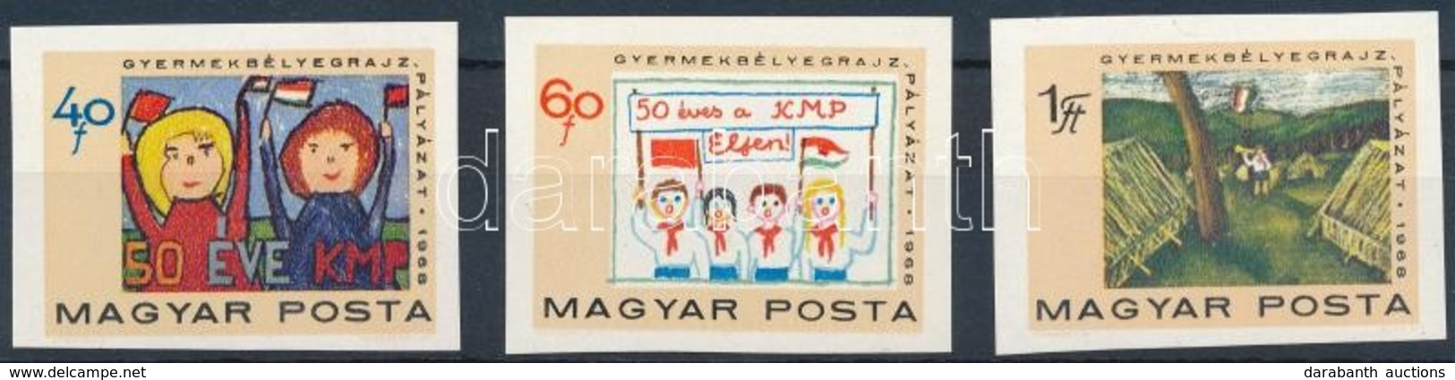 ** 1968 Gyermekbélyegrajz-pályázat Vágott Sor (3.000) - Otros & Sin Clasificación