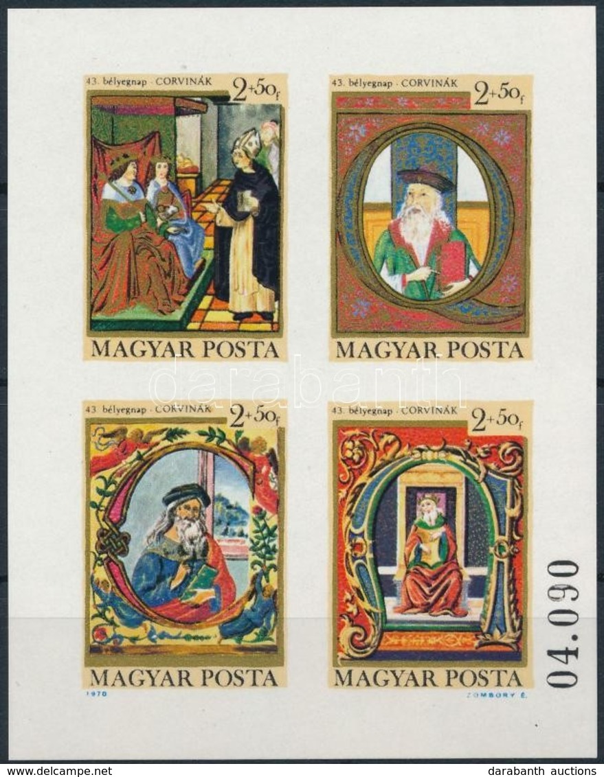 ** 1970 Bélyegnap (43.) Vágott Blokk (3.500) - Otros & Sin Clasificación