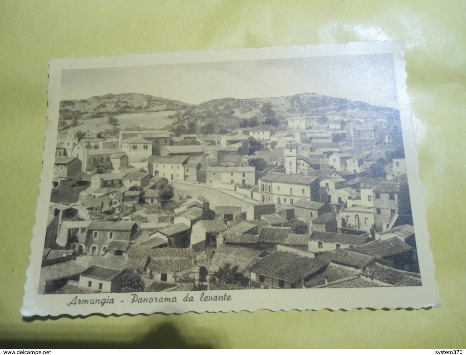 ARMUNGIA - PANORAMA DA LEVANTE - FORMATO GRANDE B/NERO - 1954 - Cagliari