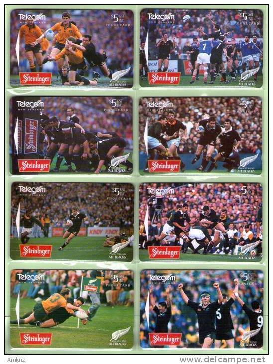 New Zealand - 1995 Steinlager All Blacks Set (8) - NZ-A-111/8 - Mint - New Zealand