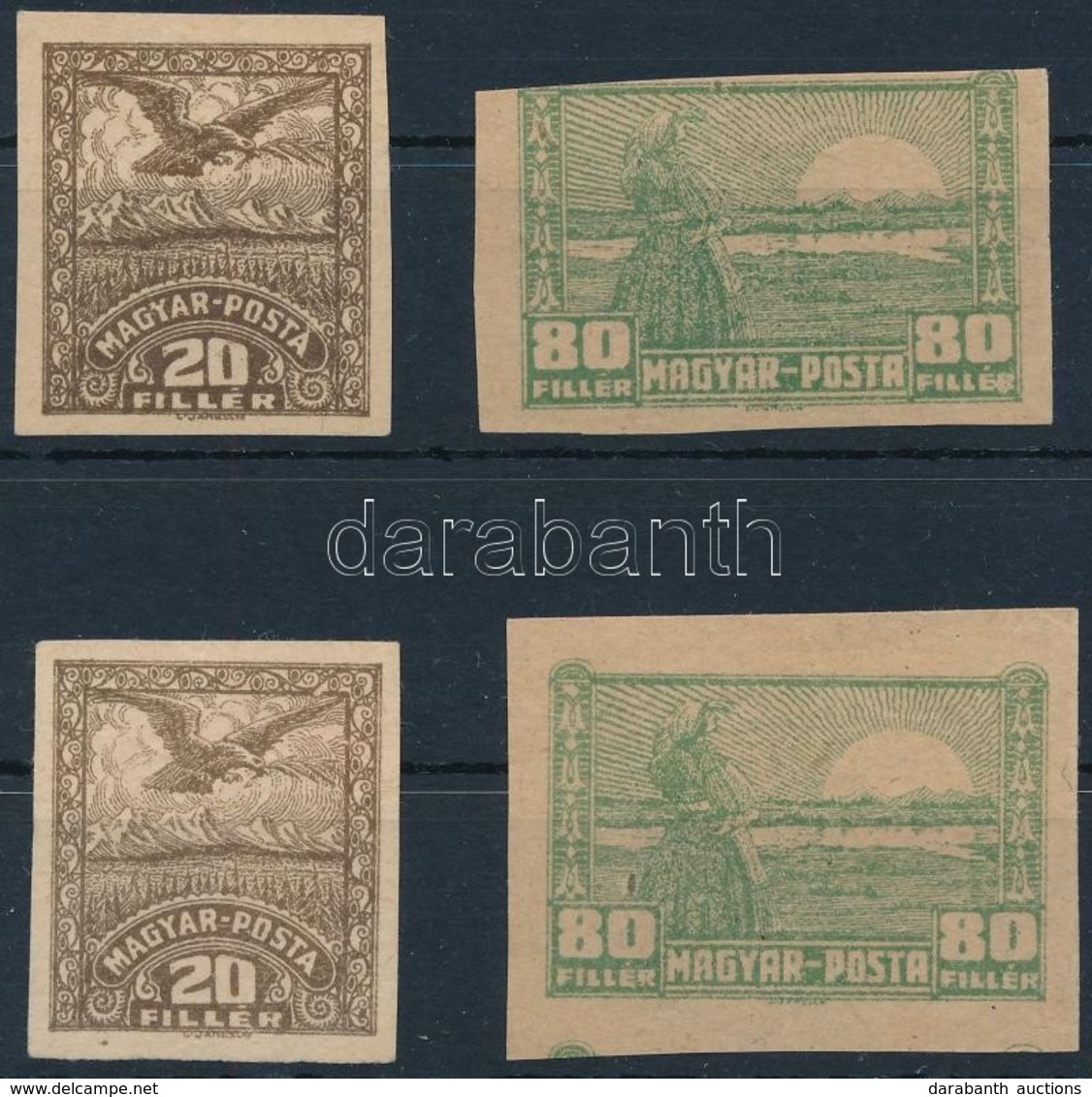 (*) Debrecen 1920 4 Db Próbanyomat - Otros & Sin Clasificación