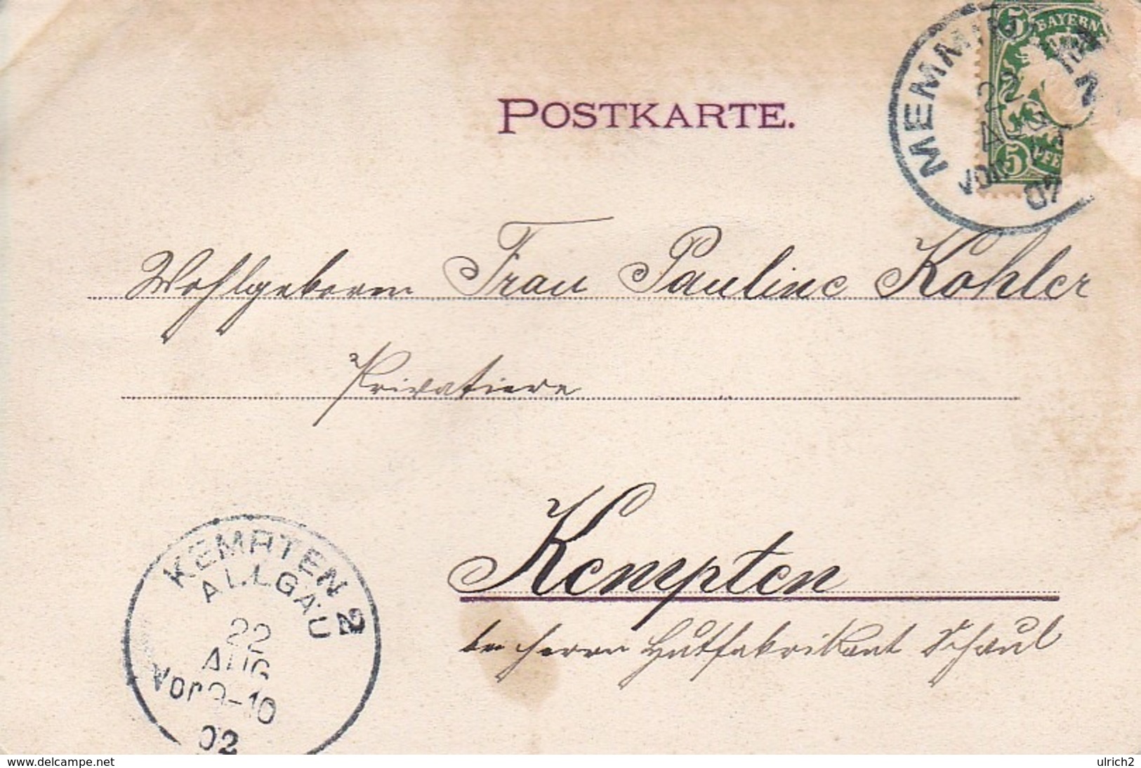 AK Memmingen - Gruss Vom Fischertag - 1902 (44763) - Memmingen