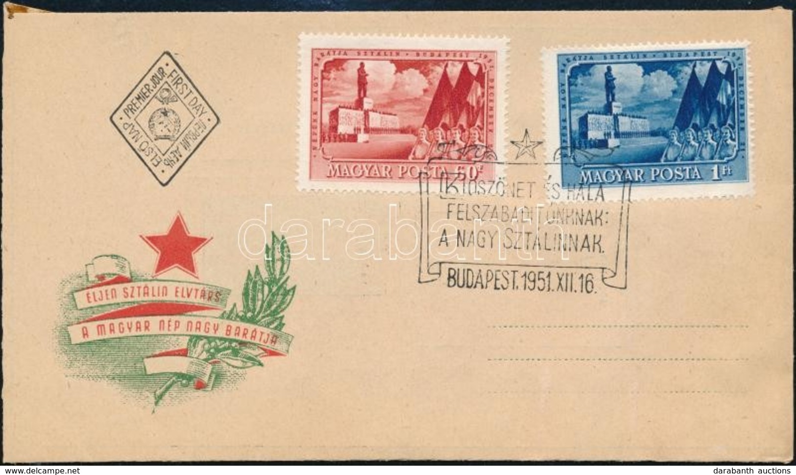 1951 Sztálin (II.) Sor FDC-n - Otros & Sin Clasificación